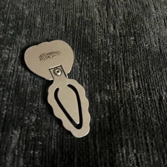 Brighton Silver Heart bookmark clip - Picture 3 of 6